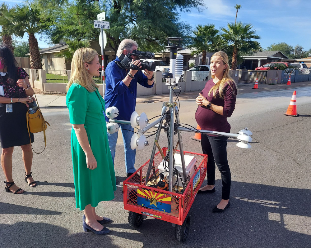 Dr. Vanos + air quality monitor